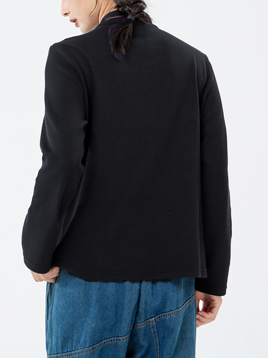 Plus Size - Women Turtleneck Solid Color Long Sleeve T-shirt