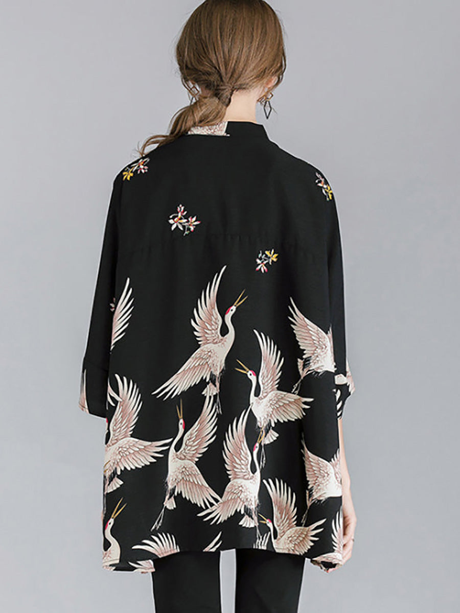 Plus Size Women Fashion Animal Prints Loose Shirt